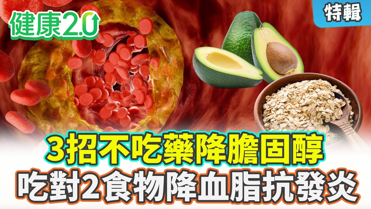 【特輯】3招不吃藥降膽固醇！吃魚油降膽固醇無效？ 營養學博士破除迷思！吃對燕麥酪梨 降血脂、抗發炎！｜健康2.0 #鄭凱云 #陳欣湄 #韋汝
