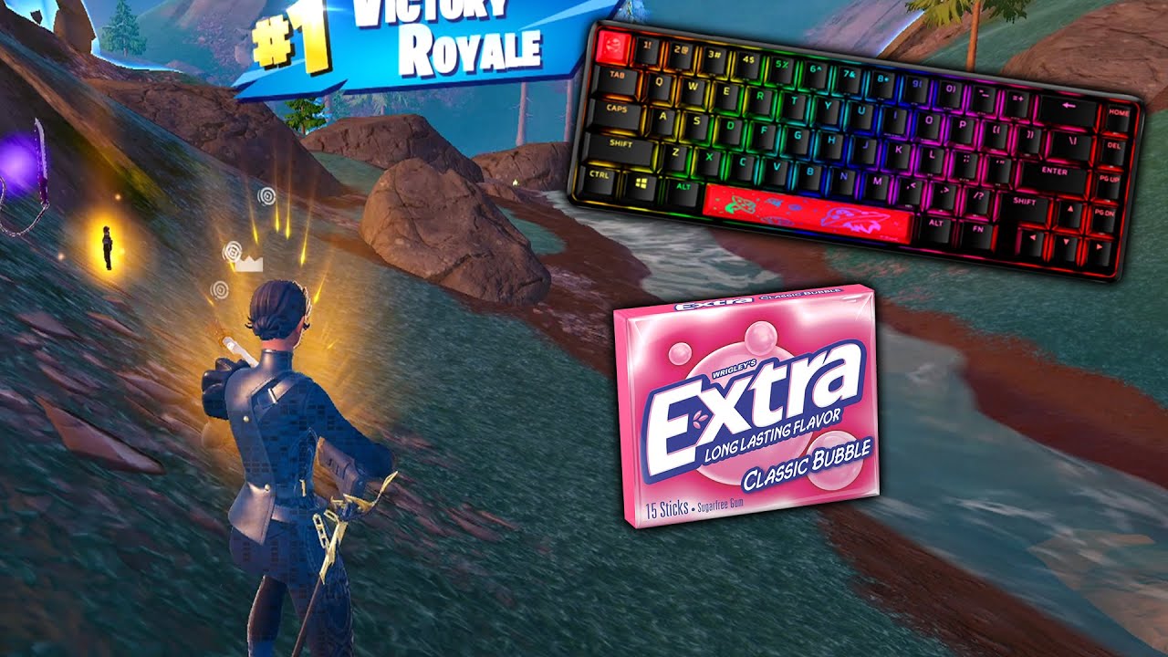 [ASMR] Fortnite Ranked Gum Chewing (Whispering and Keyboard Sounds)