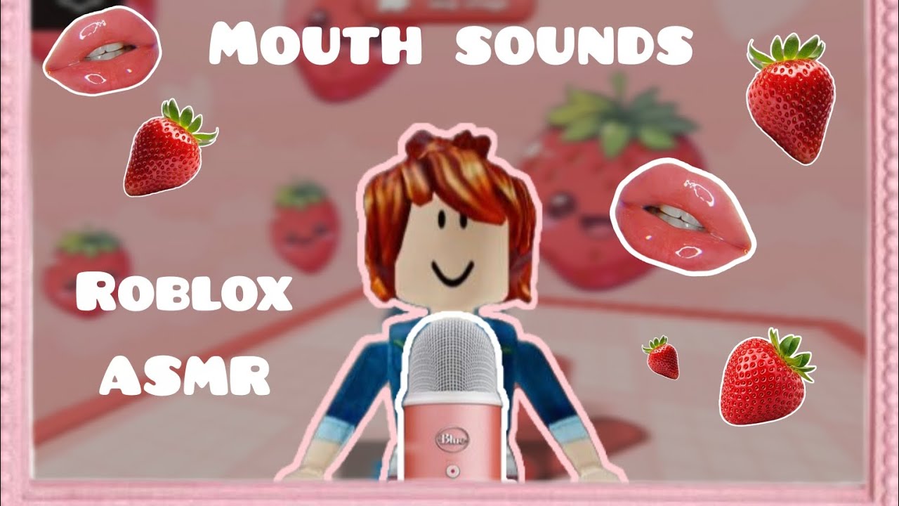 ꒰⁠⑅ roblox asmr ⑅⁠꒱ noob plays strawberry obby 🍓 (mouth sounds and fluffy mic brushing)