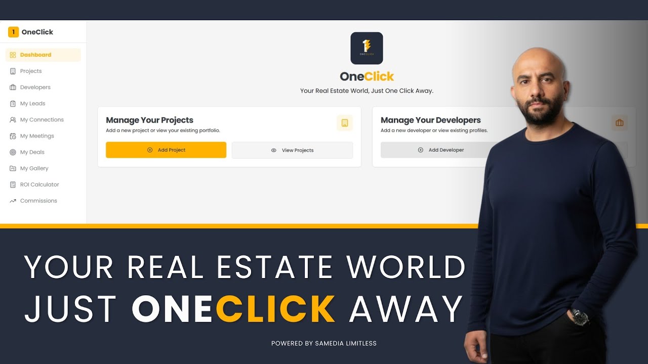 ONECLICK is an all‑in‑one real estate operating app built by Samedia