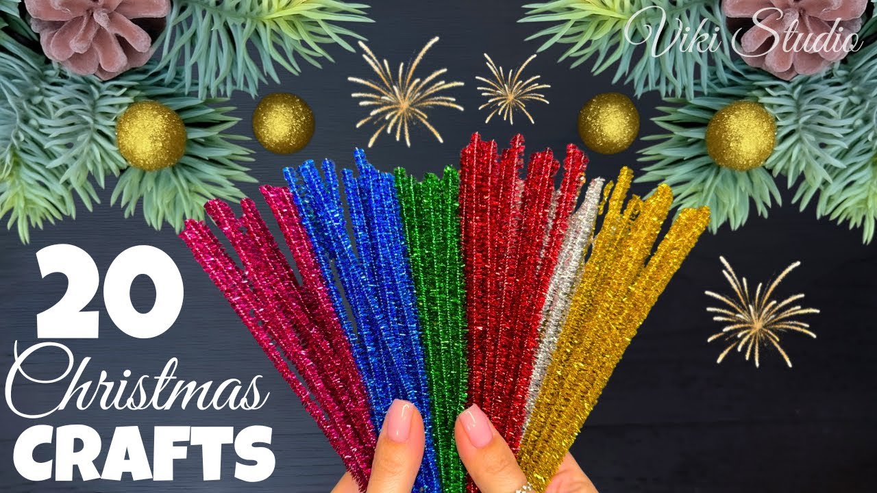 20 ПРОСТЫХ 🎄 самодельных рождественских украшений 2025 года 🔥 Поделки из ершиков для чистки труб ...