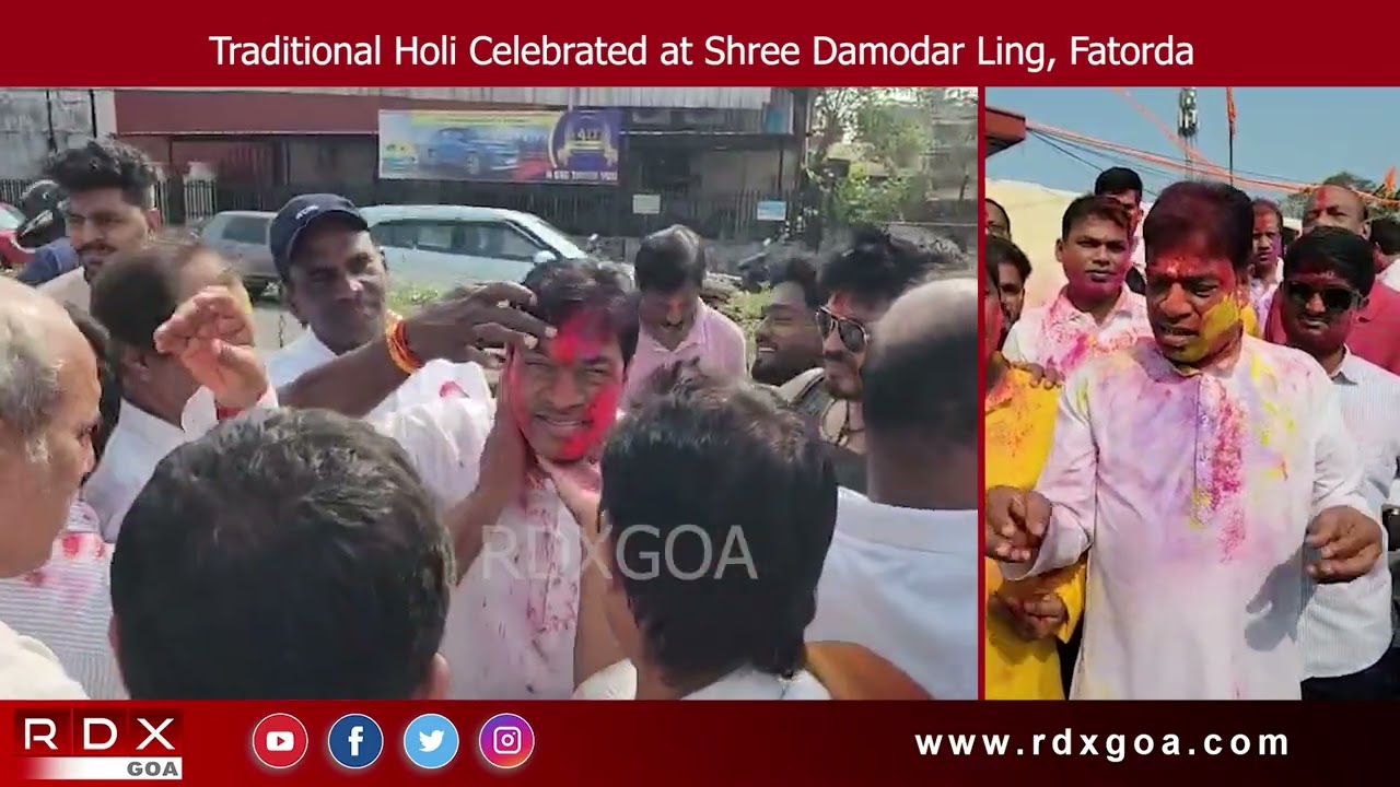 Traditional Holi Celebrated at Shree Damodar Ling, Fatorda