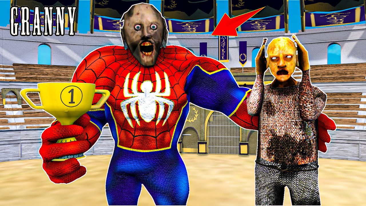 Playing as SpiderMan x Granny x Grandpa x Labubu Baby Team Cup Boxing in Granny House