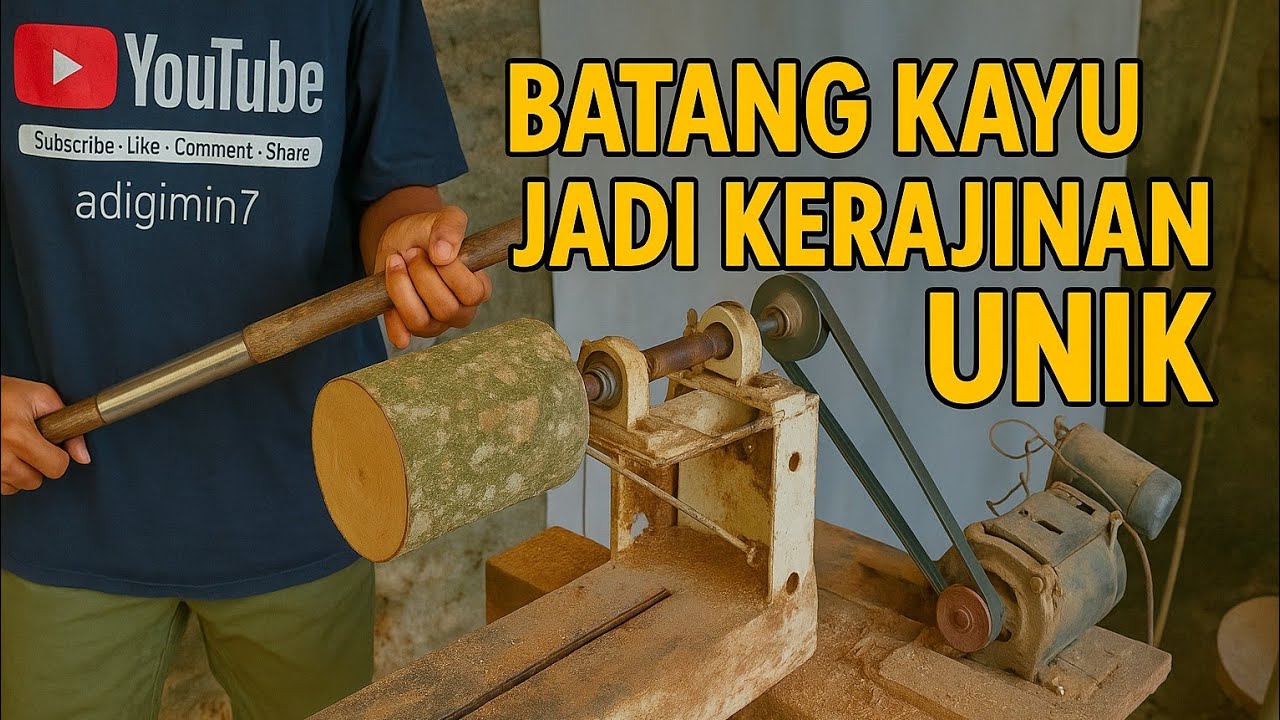 Punya Alat Bubut Kayu Paspasan..? Ide Kreatif Dari Batang Kayu, Tembus Pasar Luar Negeri