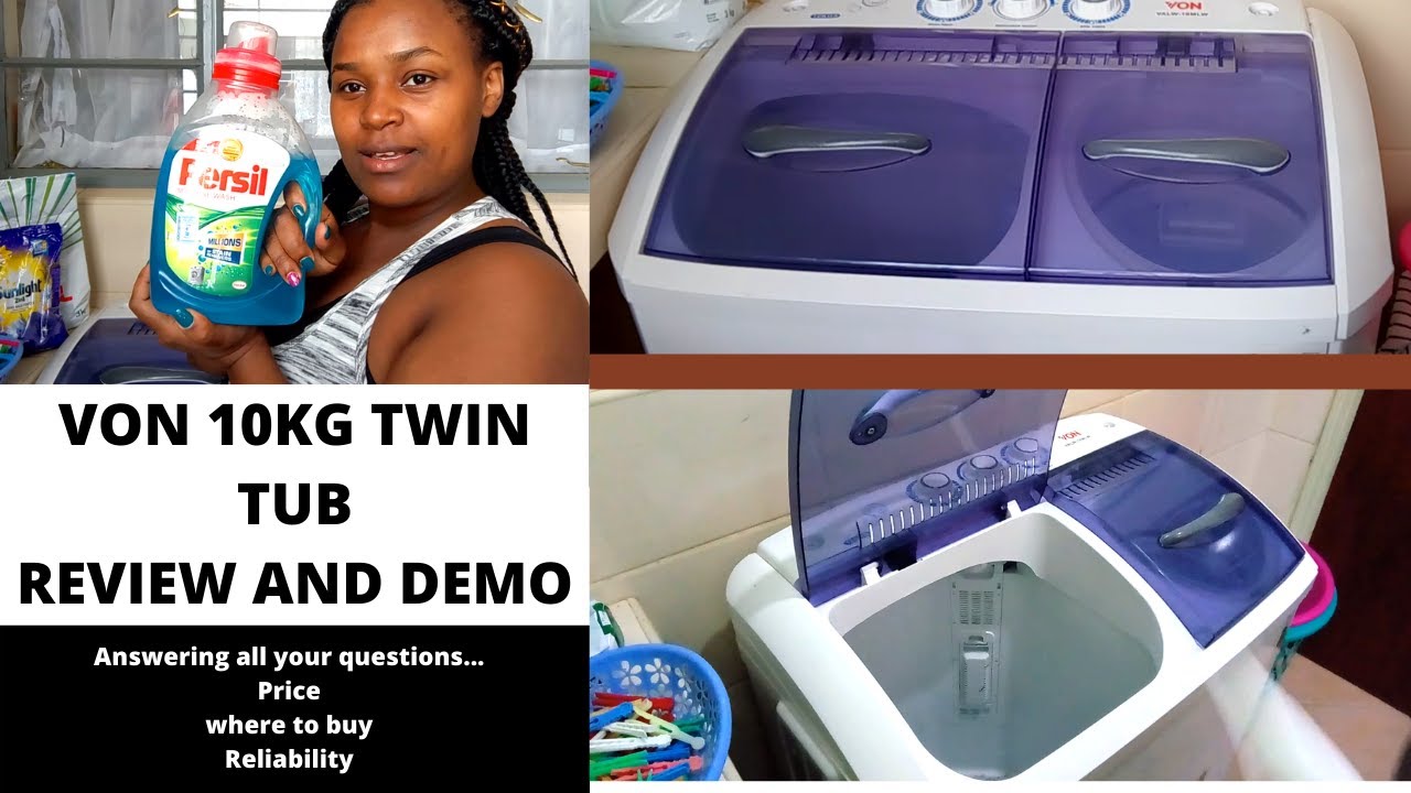 Laundry day, VON 10kg twin tab semi-automatic washing machine review,