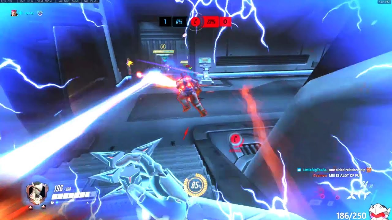 NECROS NANO GENJI GAMEPLAY! [ OVERWATCH SEASON 21 TOP 500 ]