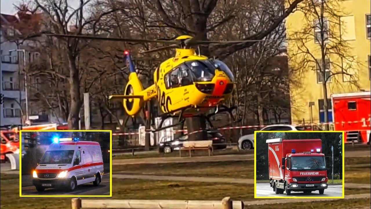 [Feuer im Pflegeheim 🔥] Einsatzfahrten》Fw, KatS. & Rettungshubschrauber | Berliner Feuerwehr /+O-Ton