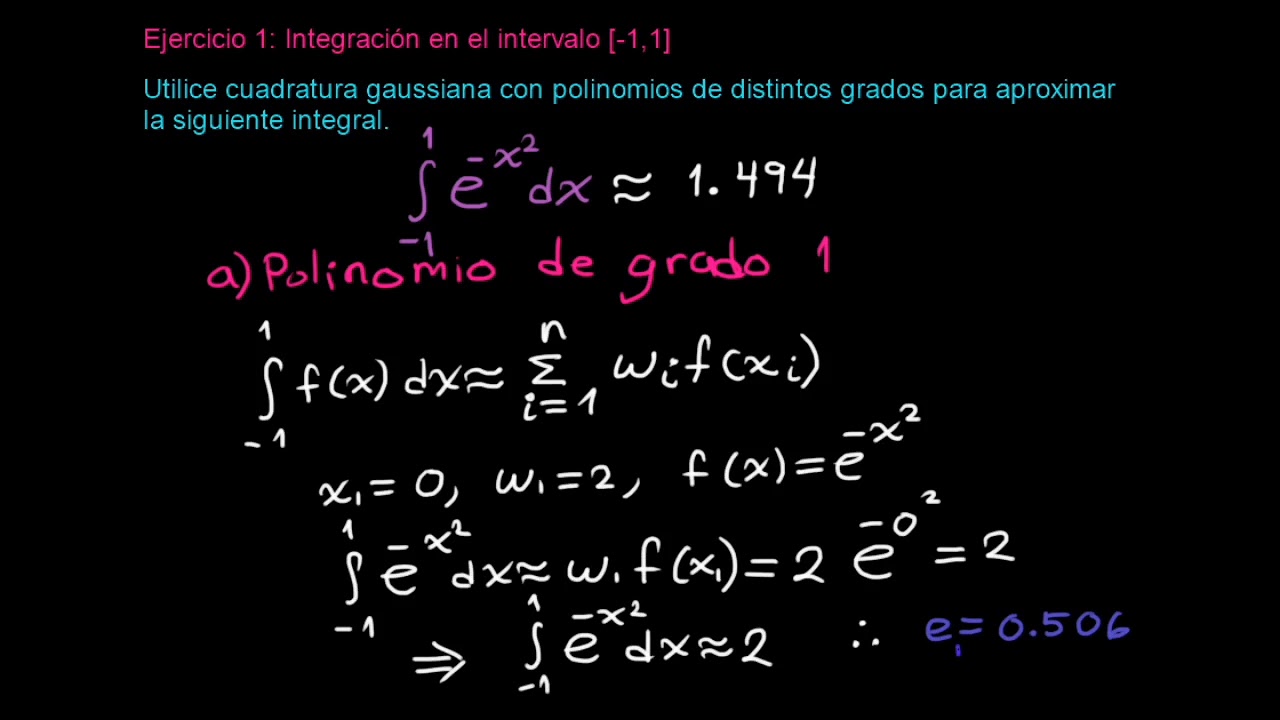 17 Cuadratura Gaussiana - Ejercicios (I)