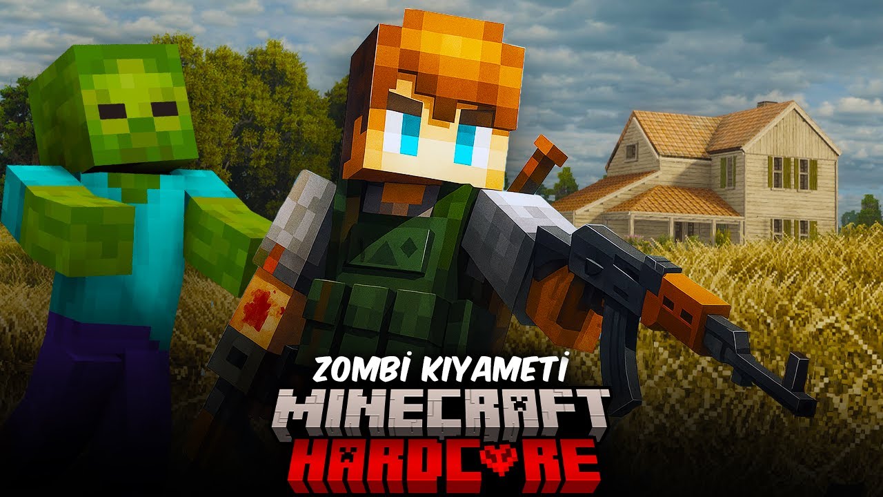 Minecraft ZOMBİ KIYAMETİNDE Hayatta 100 GÜN KALIYORUM - 3.Bölüm