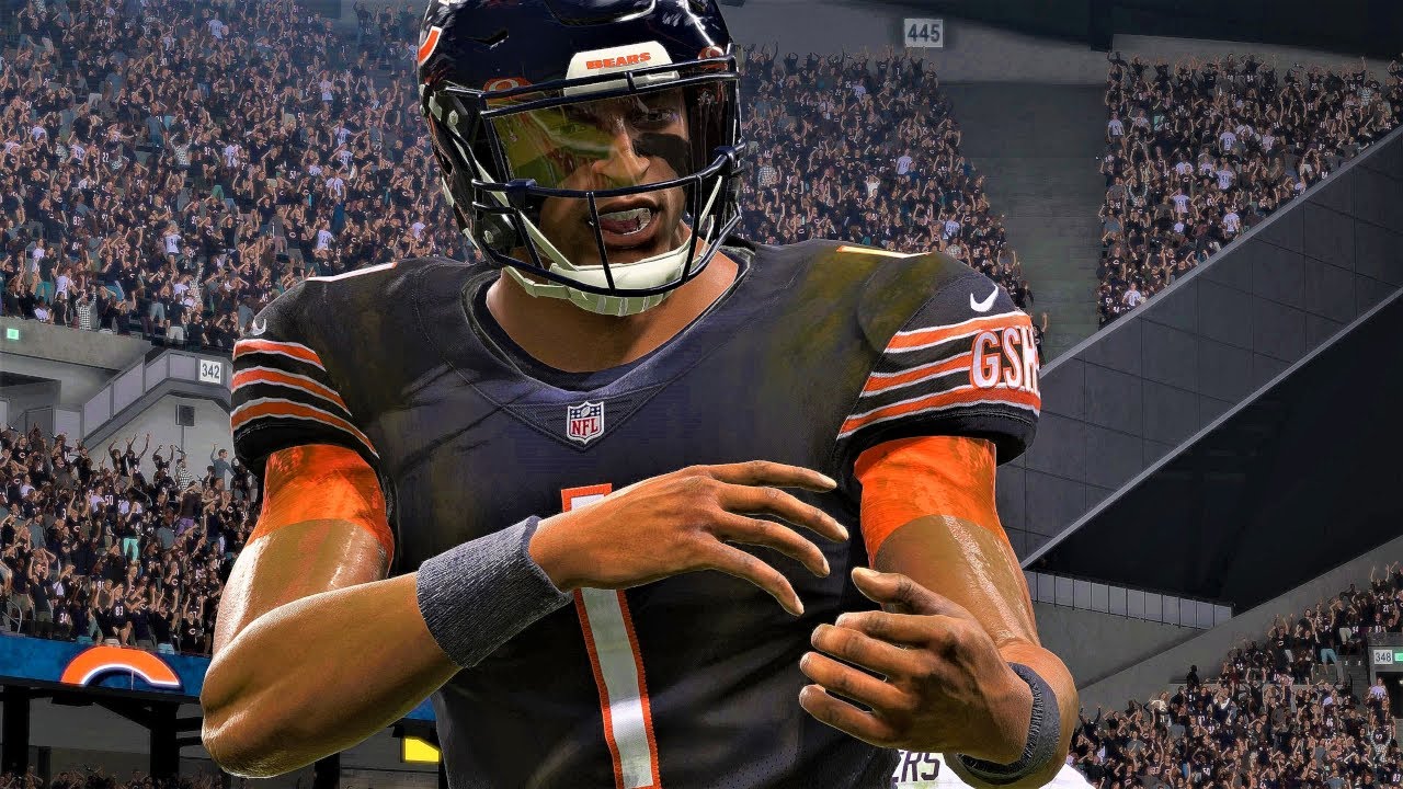 Madden 21 Justin Fields Bears 2021 NFL PLAYOFFS  (Madden 22 Updated Roster) All Madden PS5 Game Play