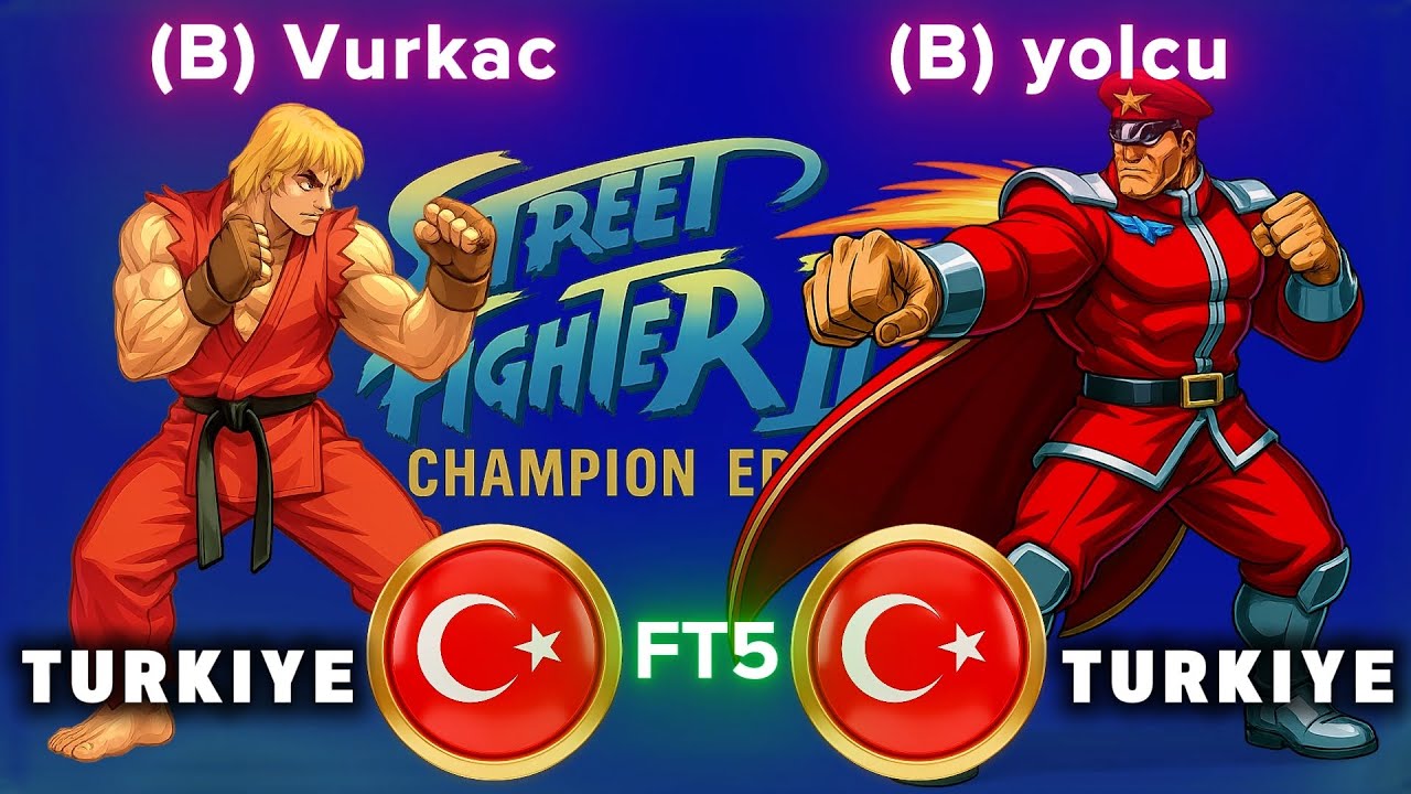 Street Fighter II' Champion Edition - Vurkac VS. yolcu - FT5 - 18:36 - Online Match Replays