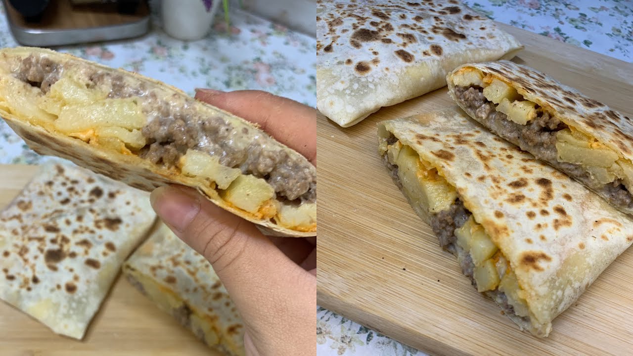 اسهل و ابسط طريقة لتحضير الطاكوس مع صلصة الجبن بنة😍