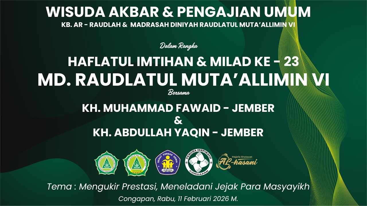 🔴LIVE : LEPAS PISAH GURU BANTU & HAFLATUL IMTIHAN  MADIN ROMIN 6  KARANGBAYAT SUMBERBARU JEMBER