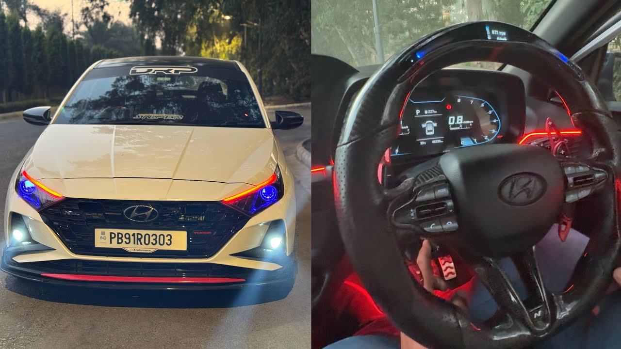 Stage 2 Hyundai i20 N - Line | carbon fiber steering | amazing sound | Modified exhaust |