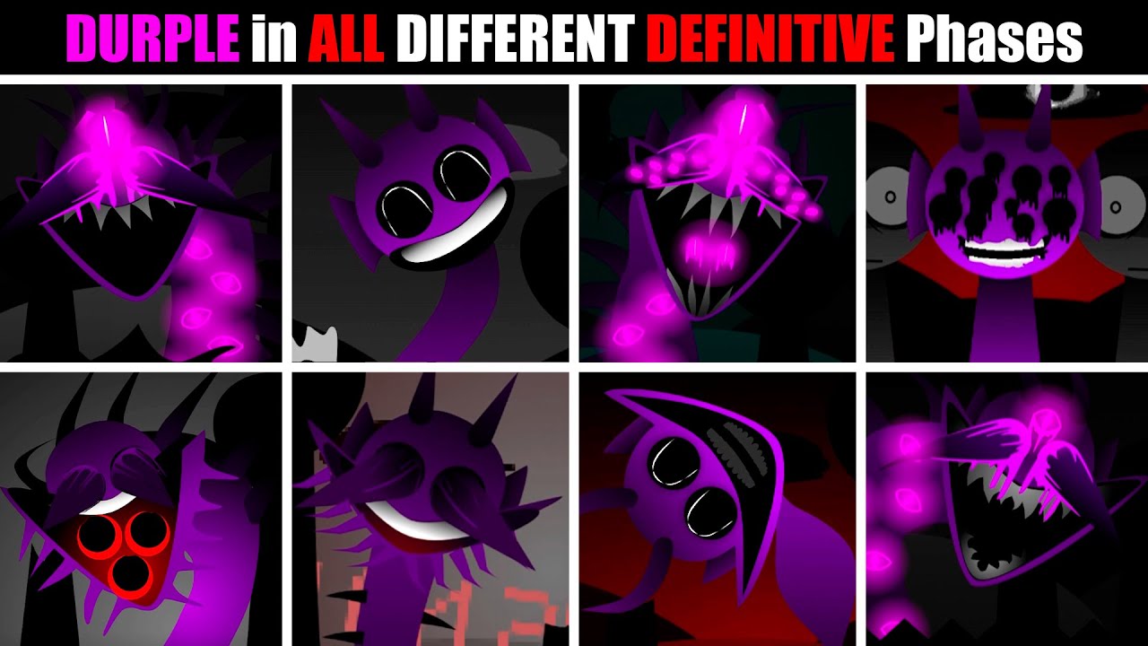DURPLE in ALL Different DEFINITIVE Phases in Incredibox Sprunki!