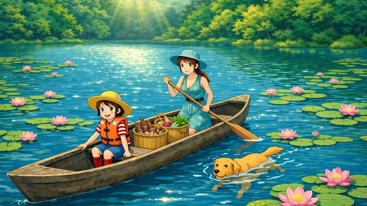 Life on the Floating Garden (Part 1): Harvesting and Crafting a Lotus Resin Table | Ghibli Lifestyle