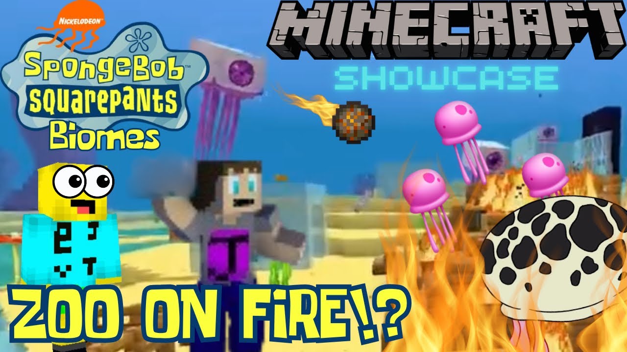 ZOO GETS CAUGHT ON FIRE!? Minecraft #36 SpongeBob Biomes dynamic map showcase!