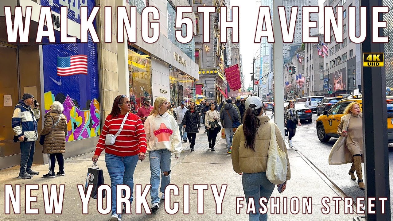 Walking 5th Avenue NYC, New York, USA 🇺🇸 | 4K UHD | Fashion Street of New York |