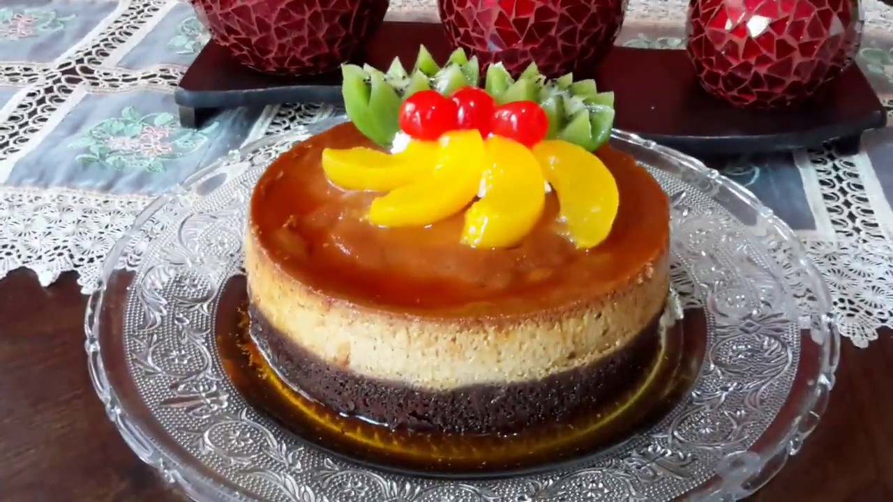 Chocoflan o pastel imposible sin horno en olla express super fácil