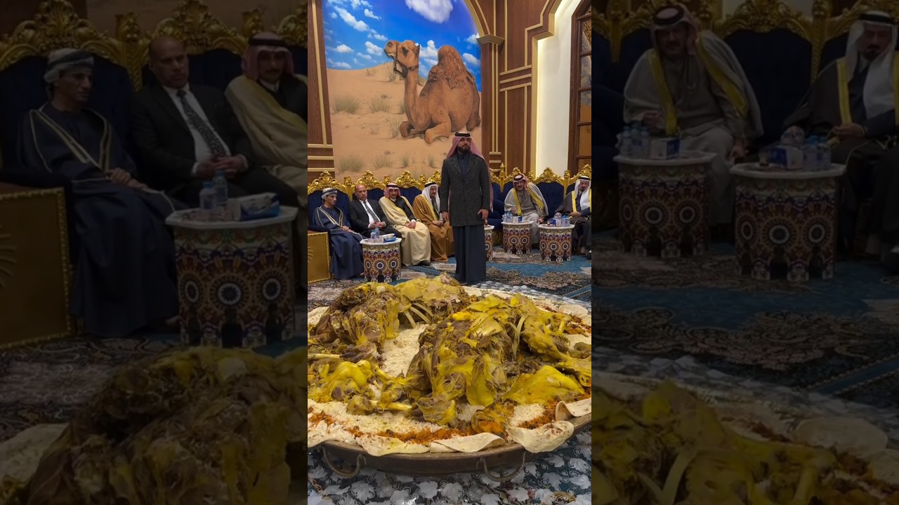 Dubai Weddings Serve Whole Camels! 😱 | Royal Arab Feast #shorts #shortsfeed