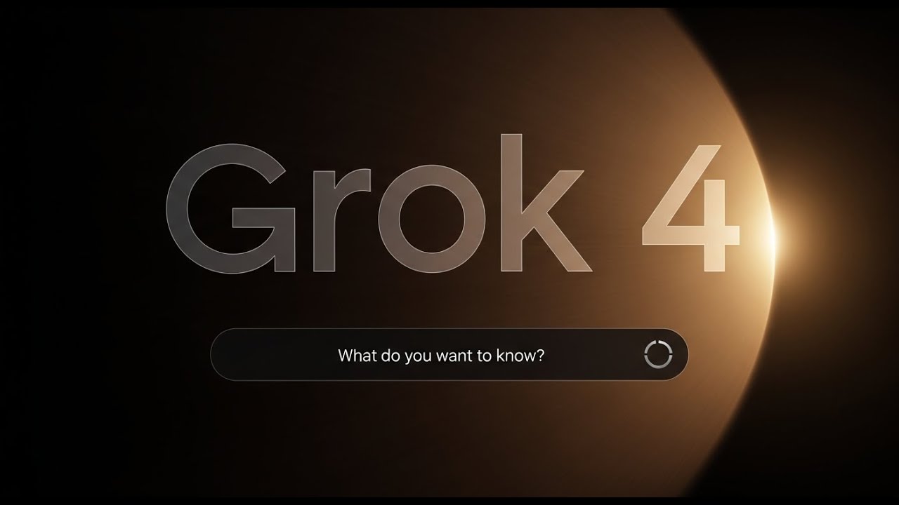 Grok 4 launched | Cinematic AI Splash Screen | Futuristic UI Reveal in 4K