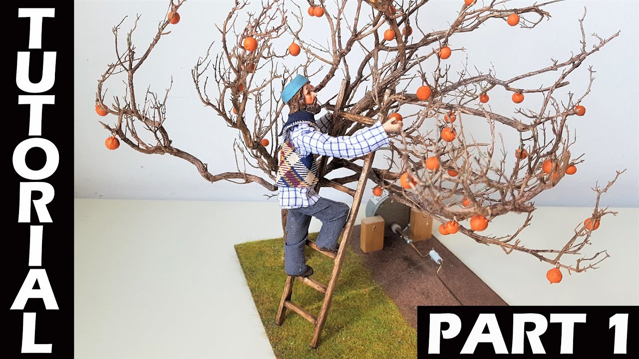 💡 TUTORIAL:  Pastore in movimento raccoglie i cachi 🍊 dall'albero - 1° parte ⚙️ Presepe meccanico