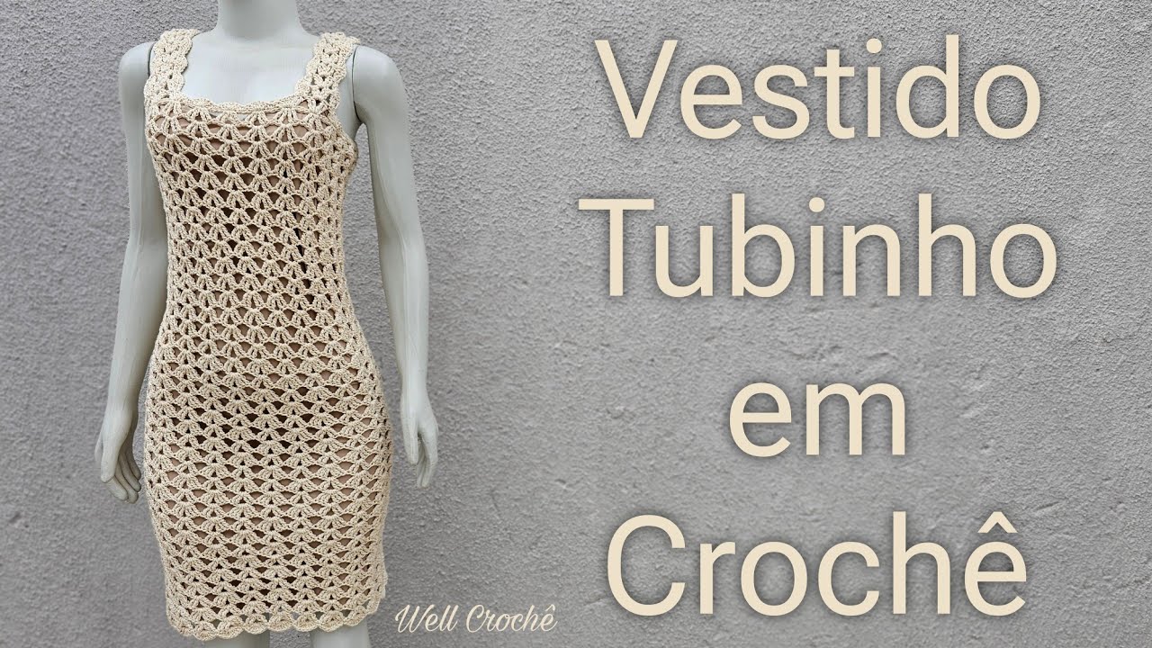 Vestido Tubinho em Crochê