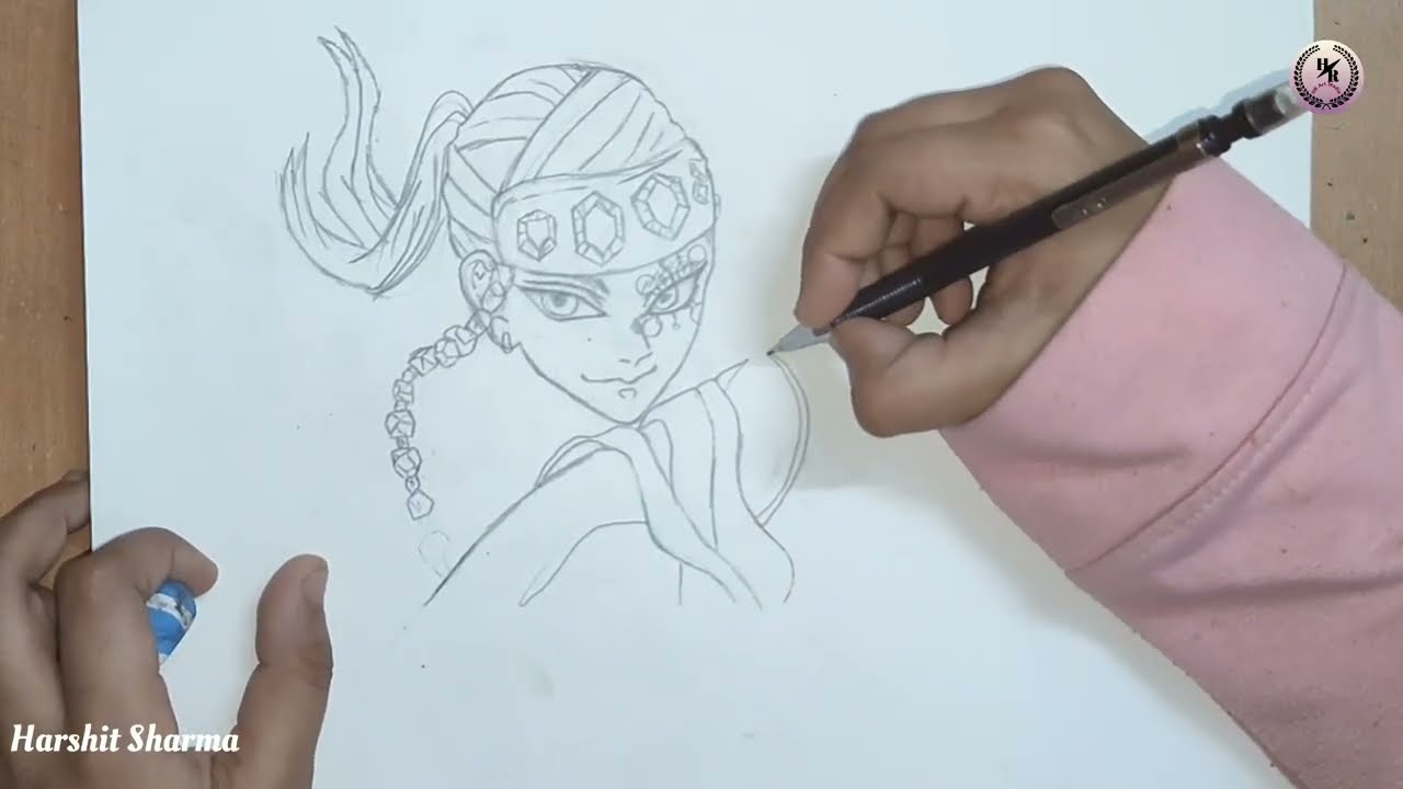How To Draw Tengen Uzui (Sound Hashira) | Step By Step | Demon Slayer I HR Art Studio