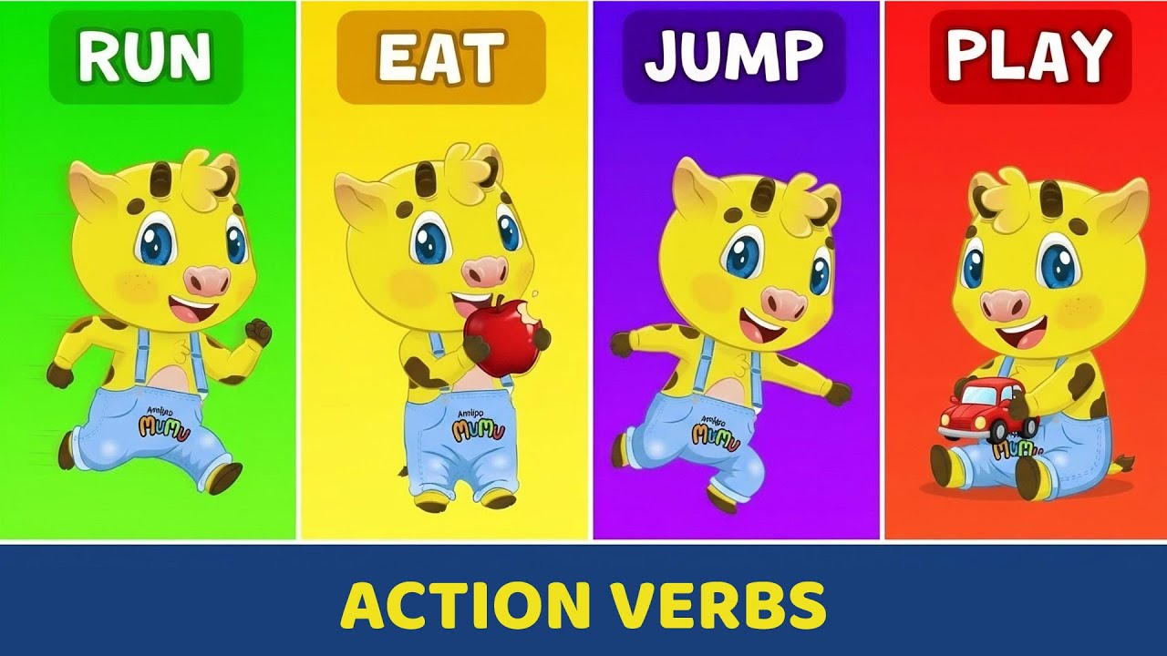 VERBOS EM INGLÊS | INGLÊS INFANTIL | AULA DE INGLÊS AMIGO MUMU