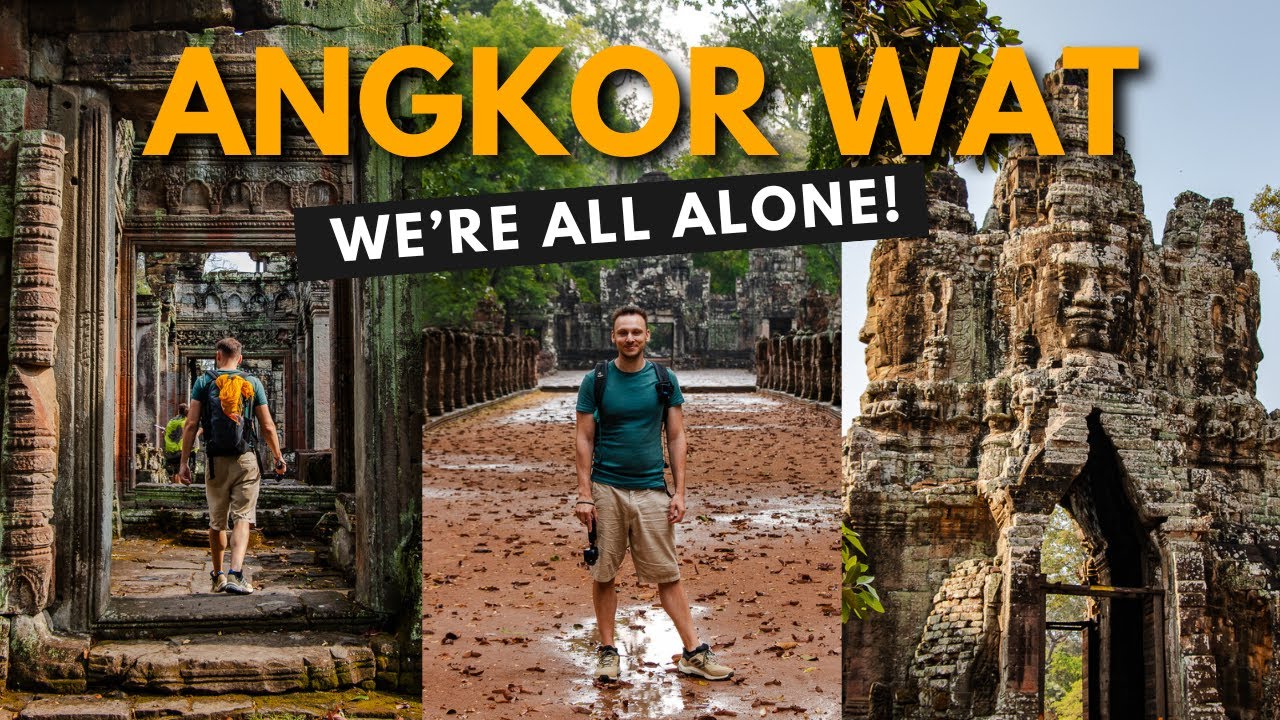 ALL ALONE at Angkor Wat! 😱 Explore Hidden Temples with us in Cambodia 🇰🇭