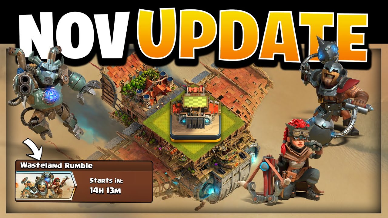 Wasteland Rumble Update - November 2025 Gold Pass, Hero Skins & NEW Scenery in Clash of Clans!
