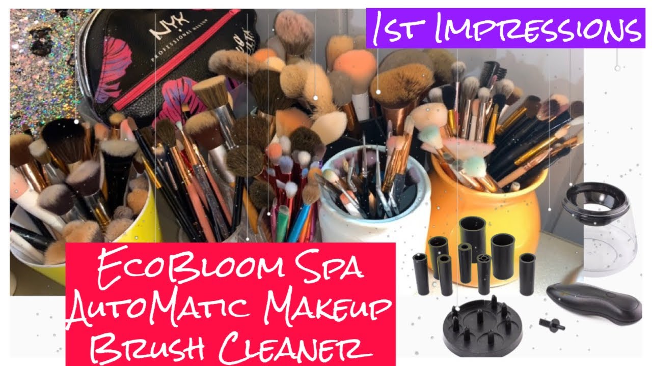 spin brush review | ecobloom spa automatic makeup brush cleaner | cleaning my brushes &bull; crispina