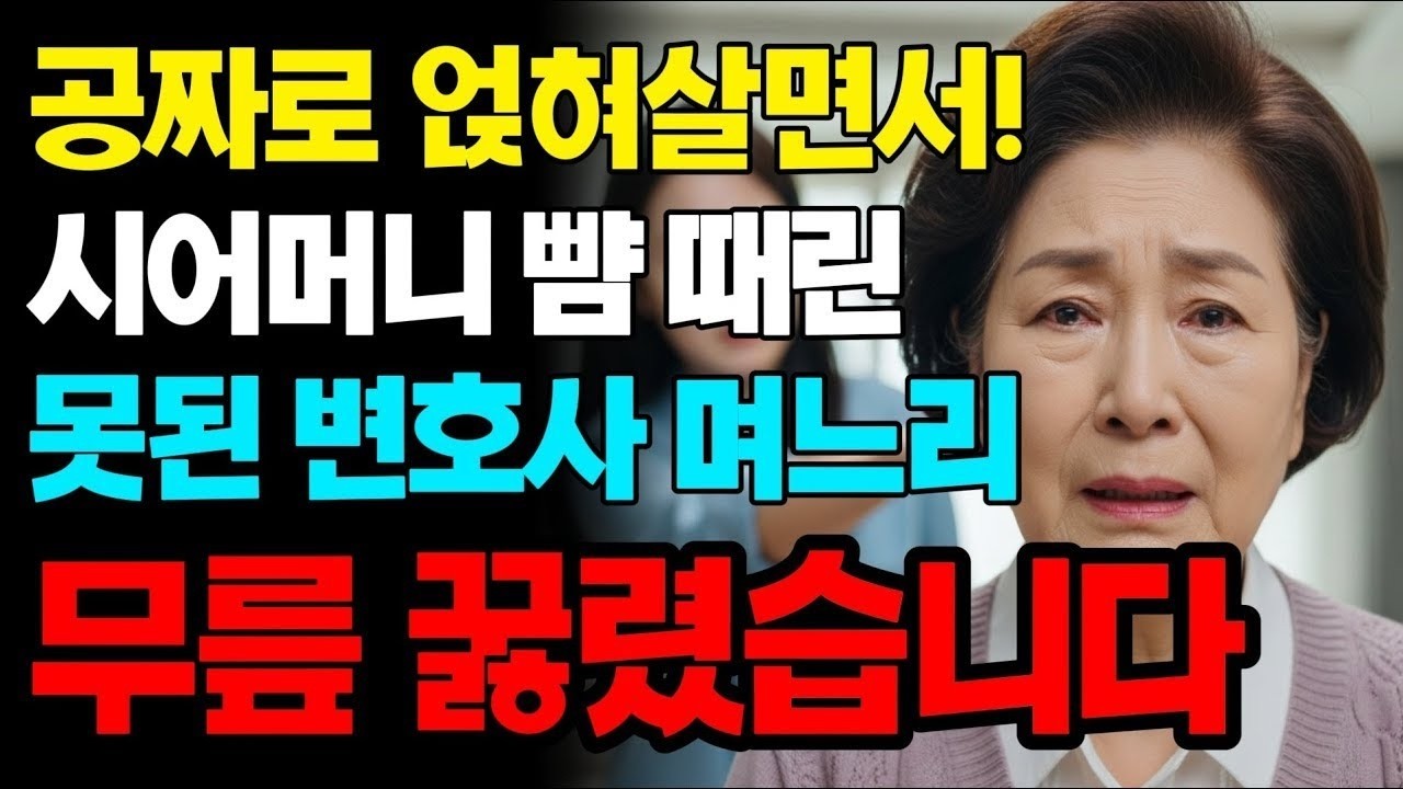 늙은이 냄새 난다며 내쫓은 변호사 며느리 무릎 꿇렸습니다 | 고부갈등 | 노후사연 | 인생사연 | 실화사연 | 사연 | 노후 | 오디오북