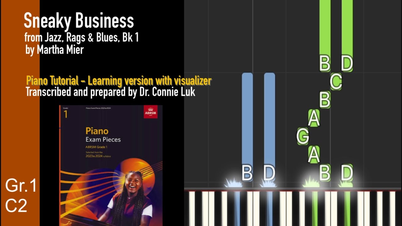 ABRSM G1 C2 | Sneaky Business | M. Mier | Piano Tutorial - Learning version