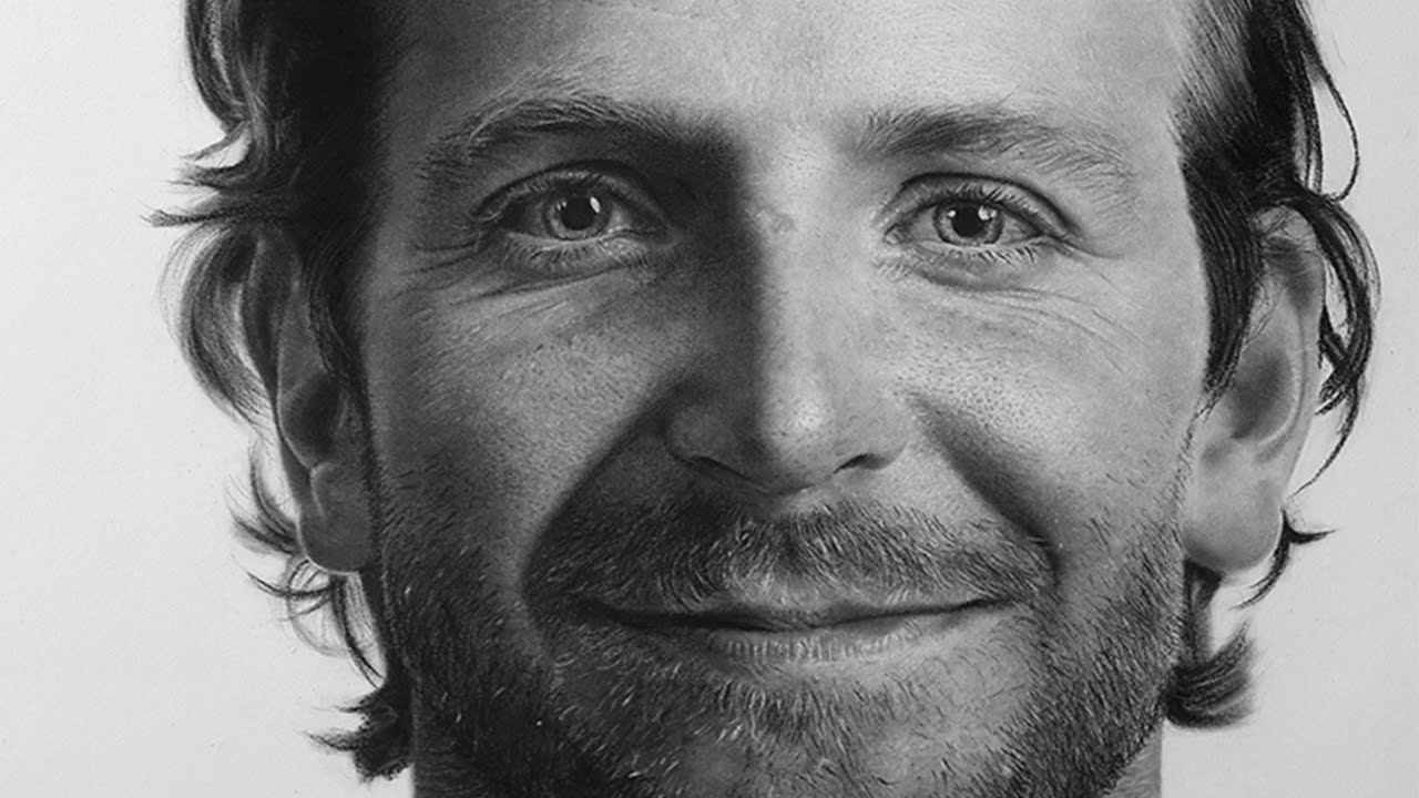 Hyperrealistic Drawing Of Bradley Cooper(Time Lapse)