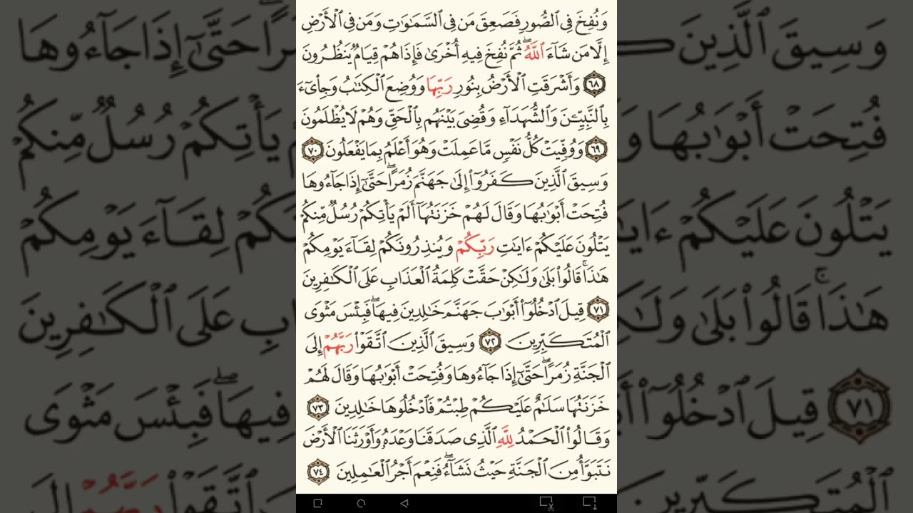 ماهر المعيقلي سورة الزمر مكتوبة صفحة 466 و صفحة 467 ثمنها مصحف المدينة المنورة جودة عالية