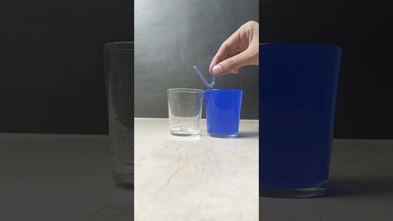 Straw & water simple experiment | life hacks | #shorts