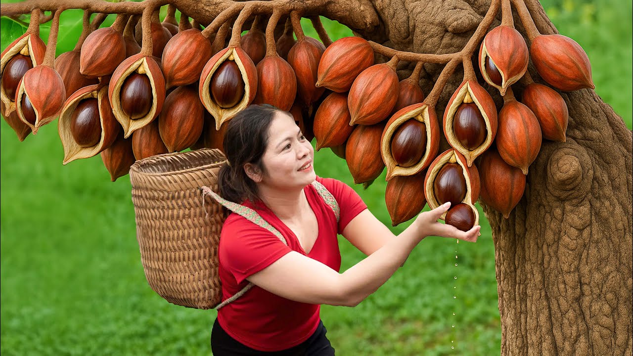 Harvesting 1000kg Wild Macadamia Nuts | Ancient Village Food – Sold Out in Minutes!