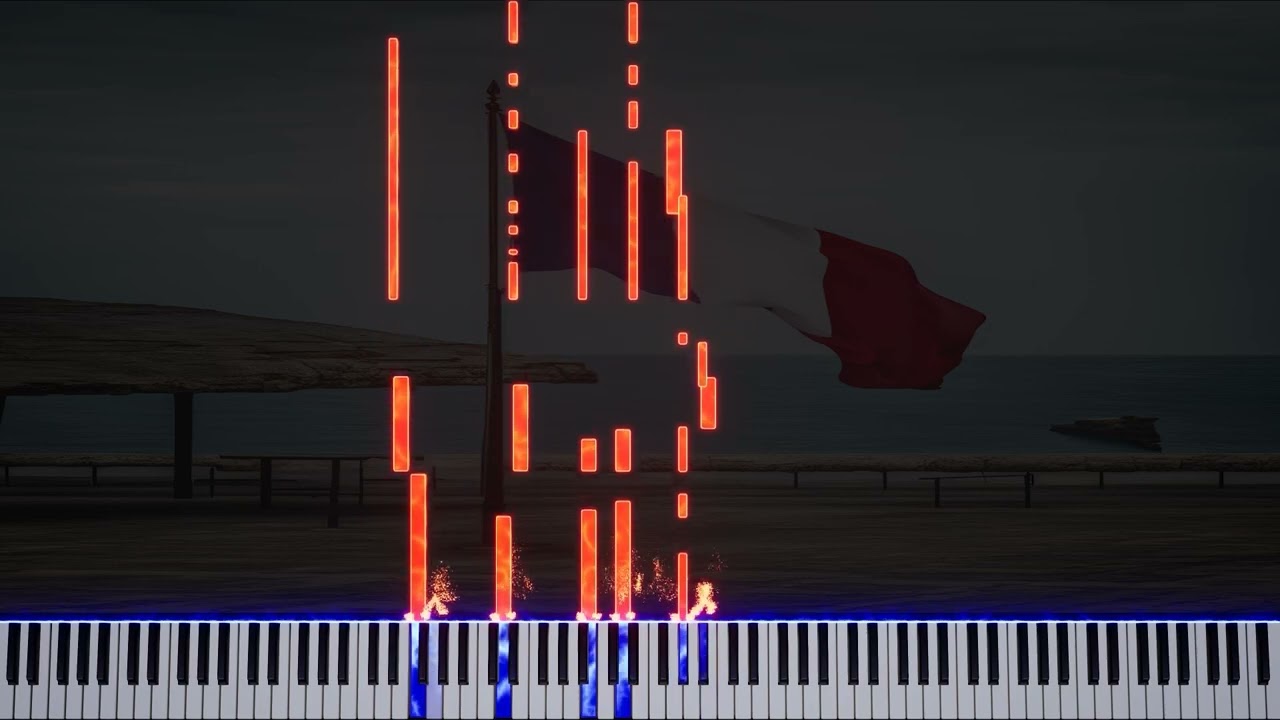 La Marseillaise - French national anthem Medium difficult piano tutorial