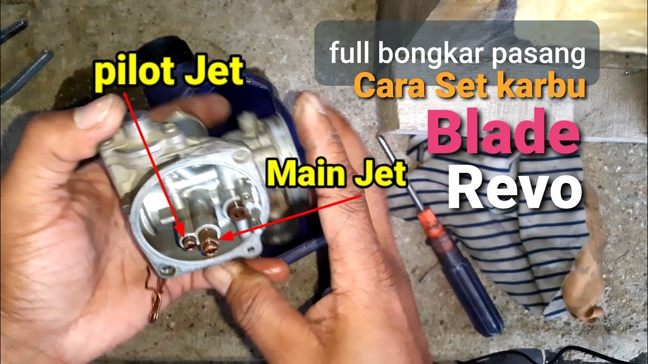 Cara bongkar pasang  karburator motor revo blade