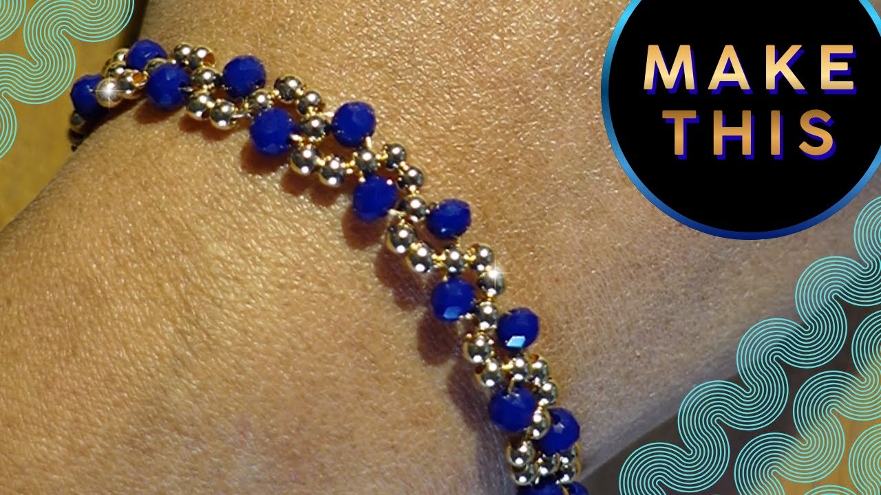 Wave Pattern Bracelet Tutorial | Copper Wire and Glass Beads