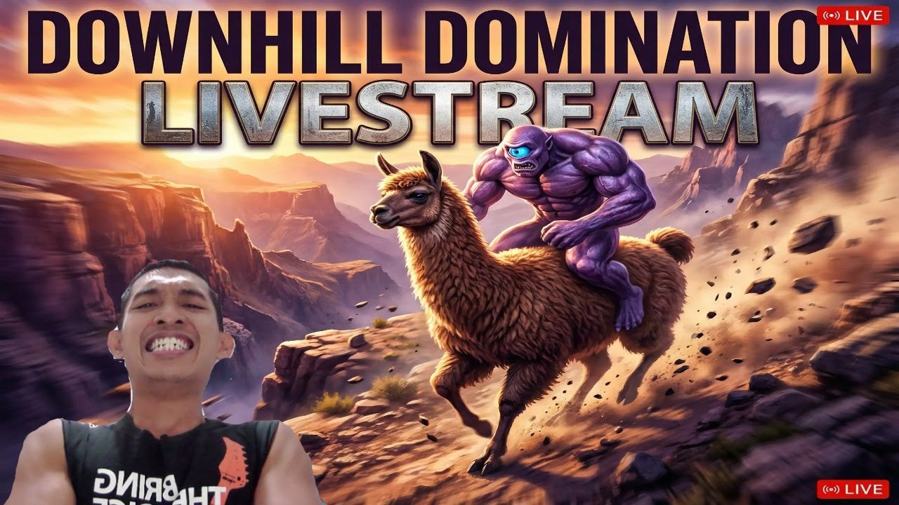 CYCLOPS ALIEN MENUNGGANG LLAMA MELAWAN UMAT MANUSIA! SIAPA MENANG? - DOWNHILL DOMINATION (HARD MODE)