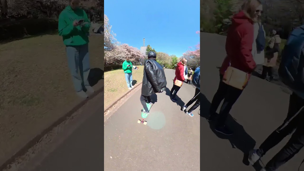 Japan Long Distance Pumping and Pushing at Yasukuni and Chidorigafuchi | LDP Longboard Japan
