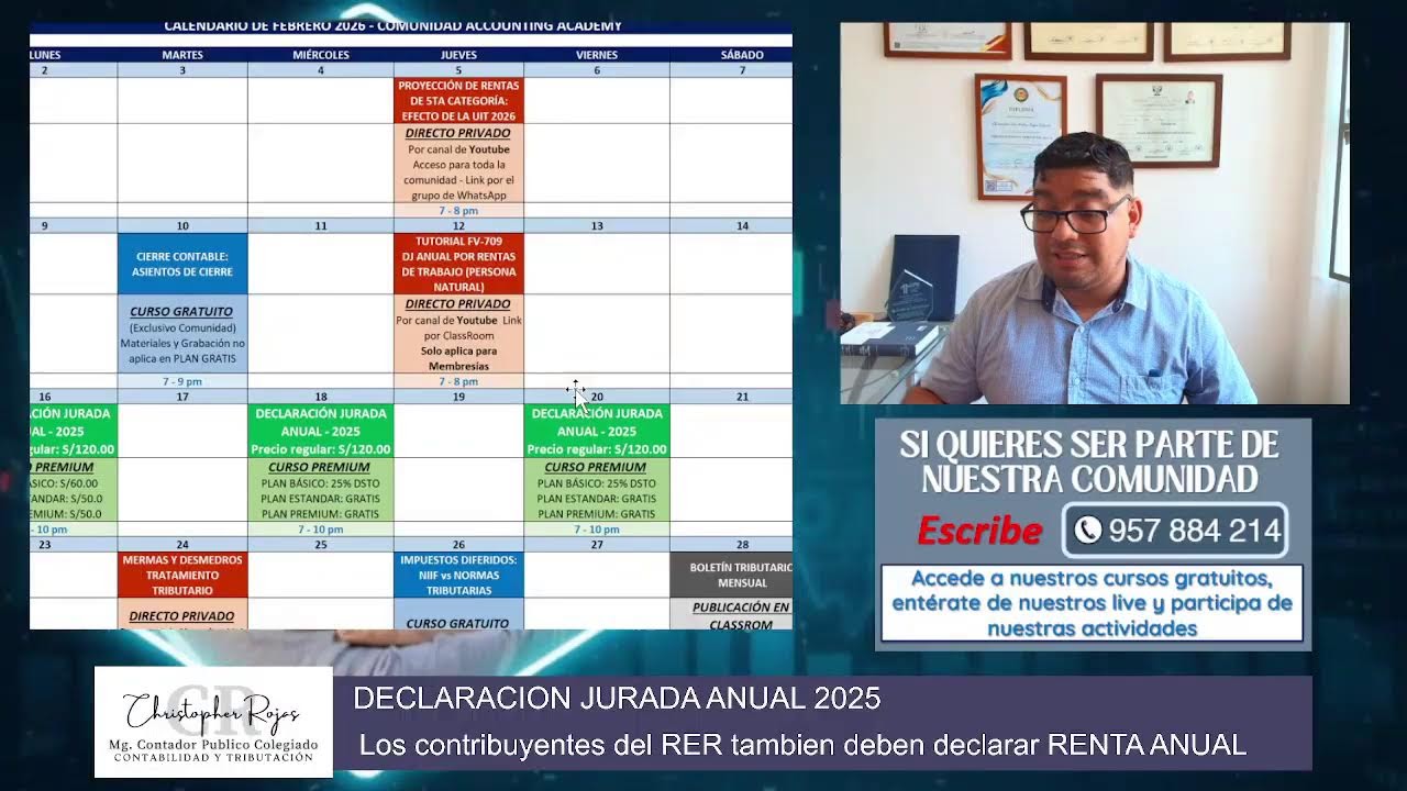 Eres RER, ¿sabías que puedes estar obligado a declarar la RENTA ANUAL 2025?