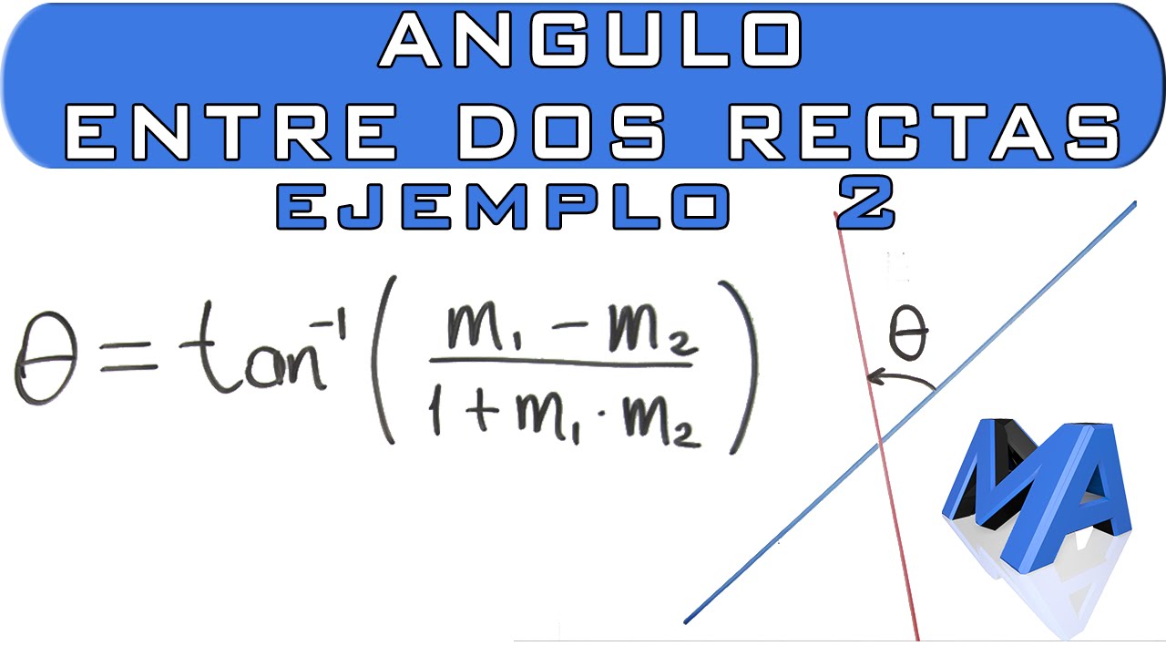 Angulo entre dos rectas | Ejemplo 2