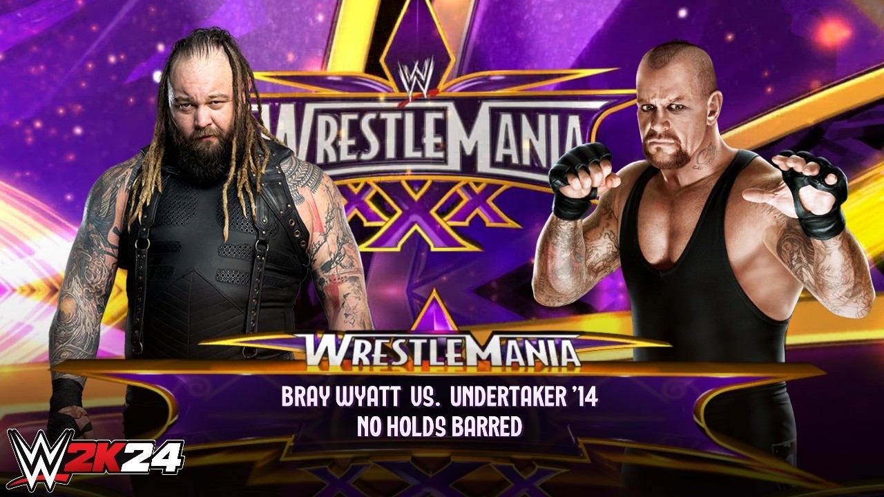 Полный матч - Брей Уайатт против Андертейкера '14: Матч без правил на WrestleMania 30 | WWE 2k24