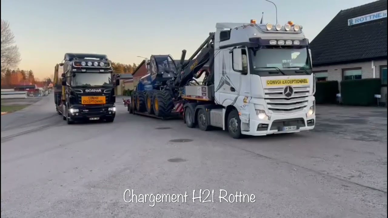 Chargement H21 Rottne Suède 🇸🇪 Transports Jucquois & Gibert Sueden company