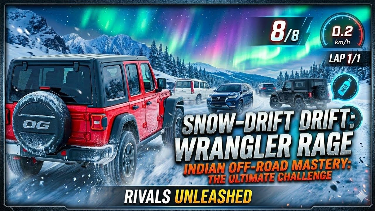 🚓Off-Roading King: 🐎Thar, Scorpio❤️‍🔥 & Fortuner Snow Racing!😱