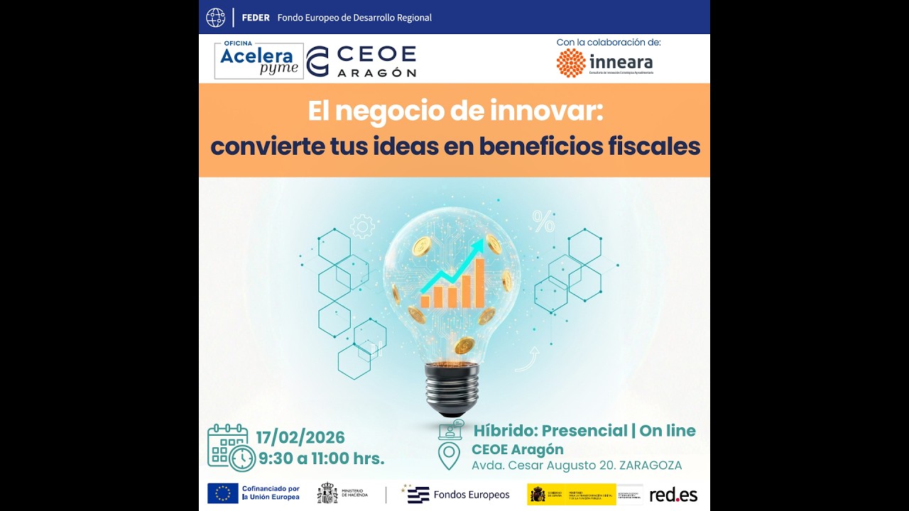 Oficina Acelera PYME: El negocio de innovar  convierte tus ideas en beneficios fiscales