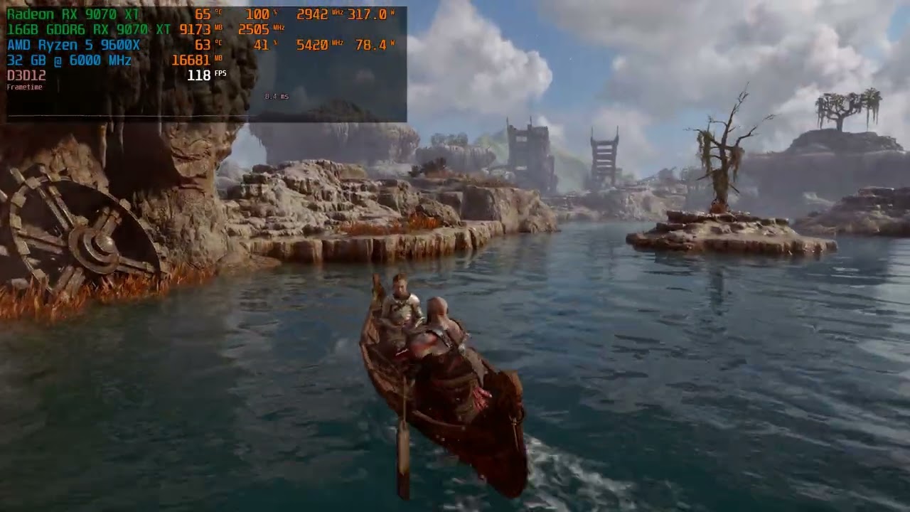 God of War Ragnarok - RX 9070 XT + Ryzen 5 9600X | 1440P | ULTRA Settings